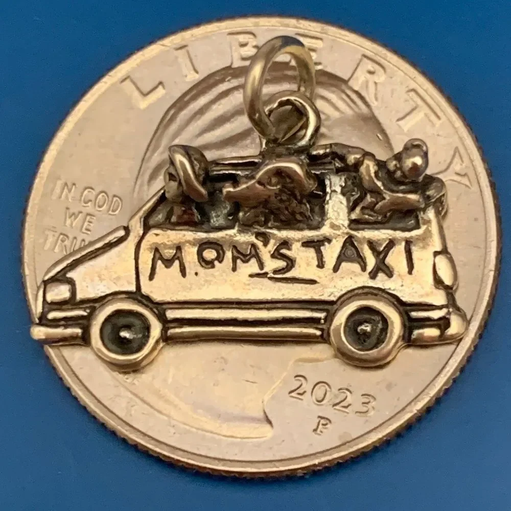 Mom’s Taxi Sterling Silver Jewelry Charm #travel #mom #school